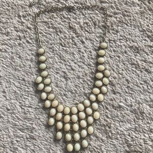 Elegant Cream Statement Necklace